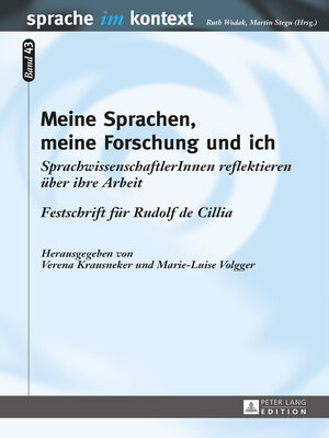 cover image of Meine Sprachen, meine Forschung und ich